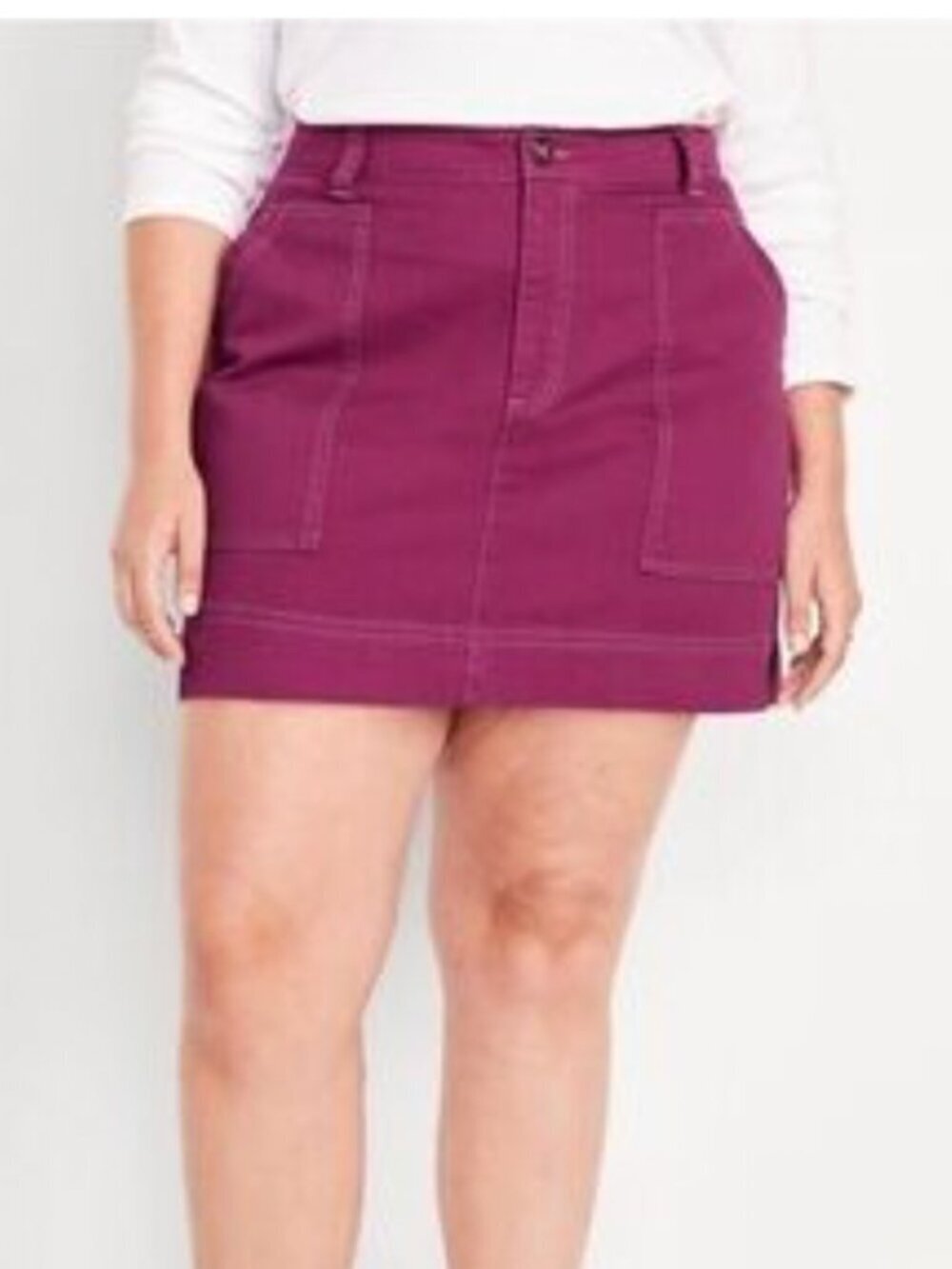 Old Navy Utility Mini Skirt Berry magenta Sz 8